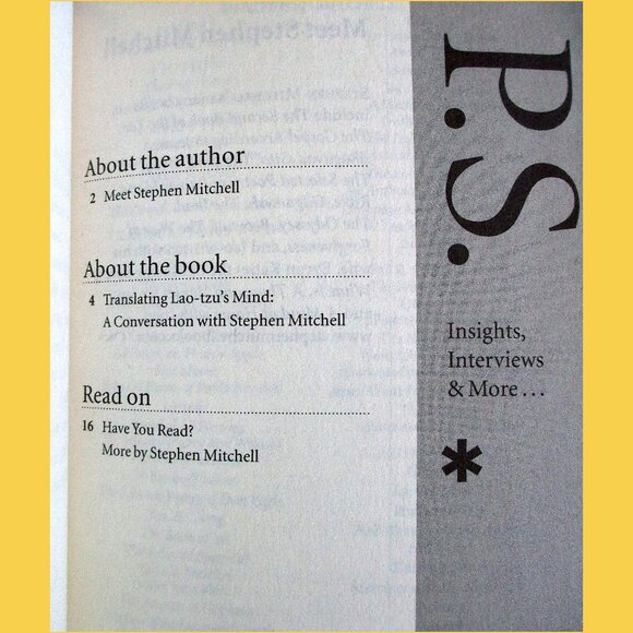 Book: Tao Te Ching by Lao-tzu, translated by Stephen Mitchell - Picture 13 of 16